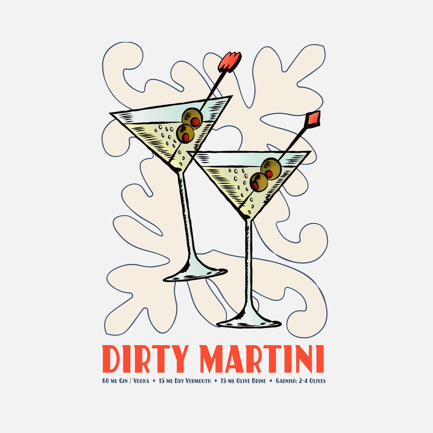 Dirti Martini Print